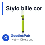 Stylo bille corp coloré et clip "lasseau" | Amara - Miniature 3