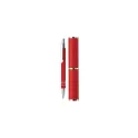 Variante Rouge - Stylo bille personnalisable en aluminium avec étui tube métal