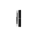 Variante Noir - Stylo bille personnalisable en aluminium avec étui tube métal