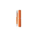 Variante Orange - Stylo bille personnalisable en aluminium avec étui tube métal