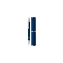 Variante Bleu foncé - Stylo bille personnalisable en aluminium avec étui tube métal