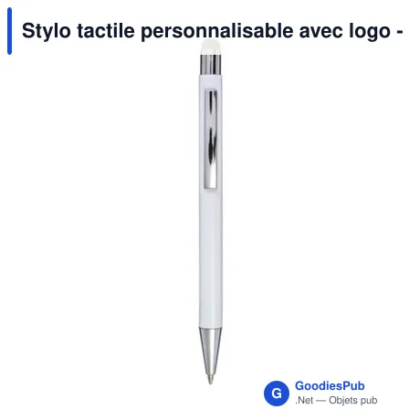 Stylo tactile personnalisable avec logo - Stylo bille en aluminium et ABS