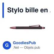 Stylo bille en ABS Hendrix - Miniature 7