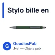 Stylo bille en ABS Louis - Miniature 1