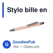Stylo bille en ABS Louis - Miniature 2
