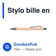 Stylo bille en ABS Louis - Miniature 5