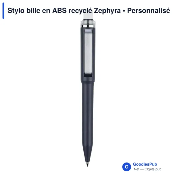 Stylo bille personnalisable en ABS recyclé avec logo - Zephyra - Image 11