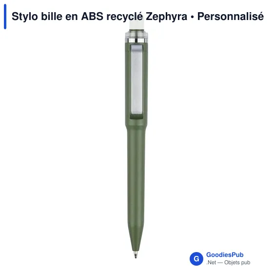 Stylo bille personnalisable en ABS recyclé avec logo - Zephyra - Image 6