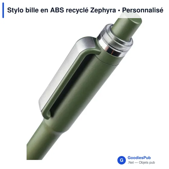 Stylo bille personnalisable en ABS recyclé avec logo - Zephyra - Image 8
