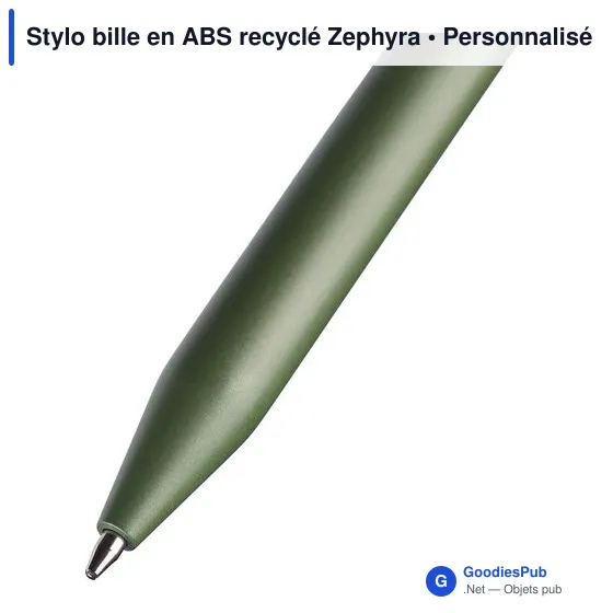 Stylo bille personnalisable en ABS recyclé avec logo - Zephyra - Image 9