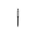 Variante noir - Stylo bille personnalisable en ABS recyclé avec logo - Zephyra