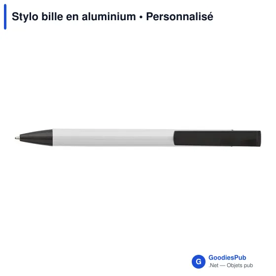 Stylo bille personnalisable en aluminium avec support de téléphoneavec logo - Image 2