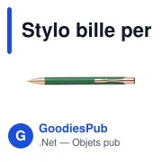 Stylo bille personnalisable en aluminium avec logo - Alexander - Miniature 1