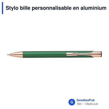 Stylo bille personnalisable en aluminium avec logo - Alexander