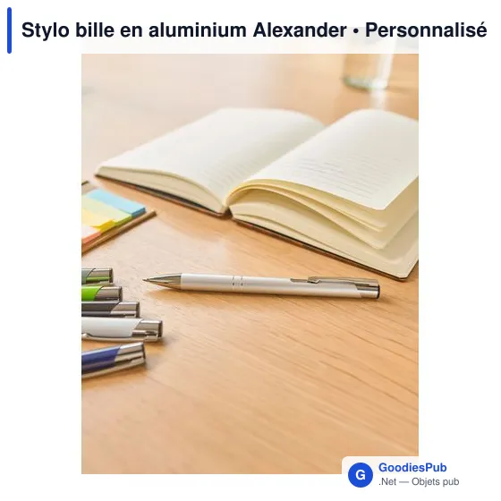 Stylo bille personnalisable en aluminium avec logo - Alexander - Image 12