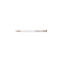Variante blanc - Stylo bille personnalisable en aluminium avec logo - Alexander