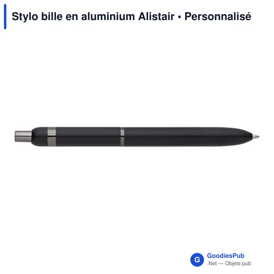 Stylo bille personnalisable en aluminium Alistair avec logo - Image 3