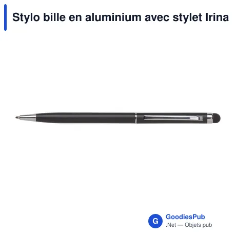 Stylo bille en aluminium avec stylet Irina