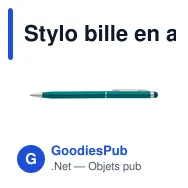 Stylo bille en aluminium avec stylet Irina - Miniature 12