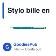 Stylo bille en aluminium avec stylet Irina - Miniature 3