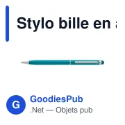 Stylo bille en aluminium avec stylet Irina - Miniature 4