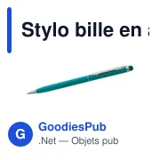 Stylo bille en aluminium avec stylet Irina - Miniature 5