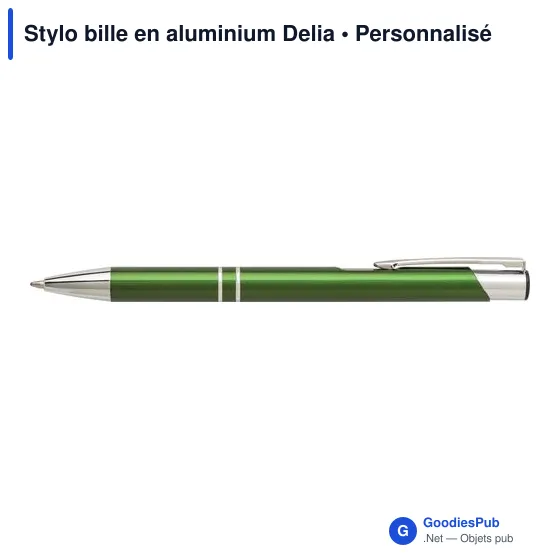 Stylo bille personnalisable en aluminium Delia avec logo - Image 11