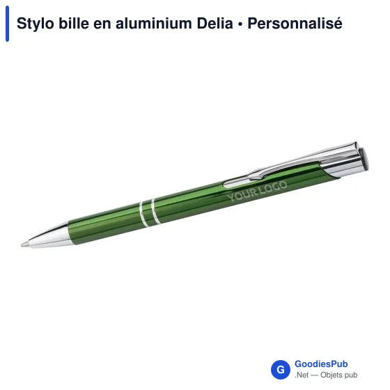 Stylo bille personnalisable en aluminium Delia avec logo - Image 5