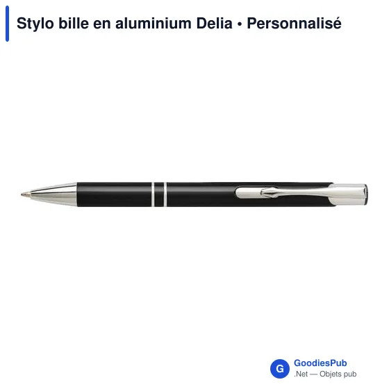 Stylo bille personnalisable en aluminium Delia avec logo - Image 6