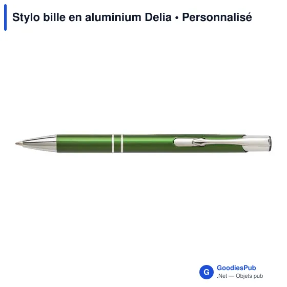 Stylo bille personnalisable en aluminium Delia avec logo - Image 8