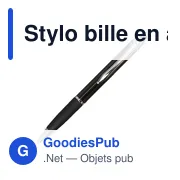 Stylo bille personnalisable en aluminium avec logo - Pascaline - Miniature 1
