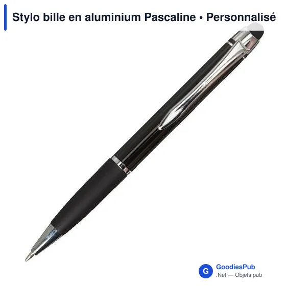 Stylo bille personnalisable en aluminium avec logo - Pascaline - Image 1