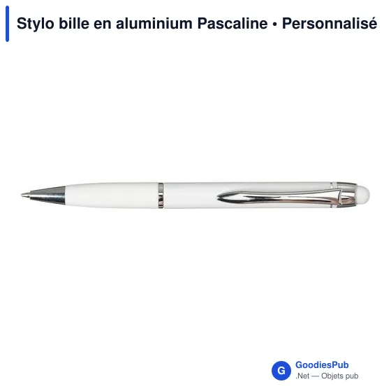 Stylo bille personnalisable en aluminium avec logo - Pascaline - Image 5
