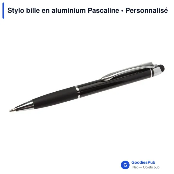 Stylo bille personnalisable en aluminium avec logo - Pascaline - Image 9