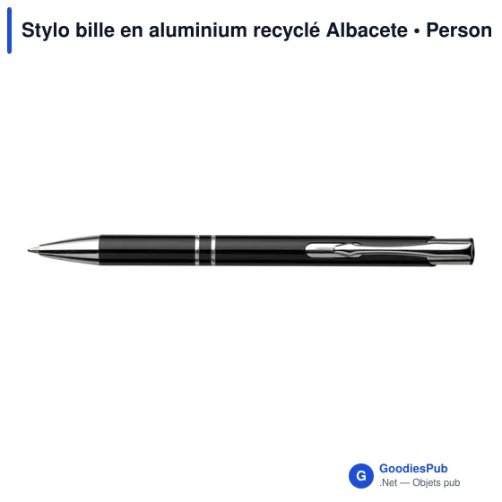 Stylo bille en aluminium recyclé Albacete - Image 1