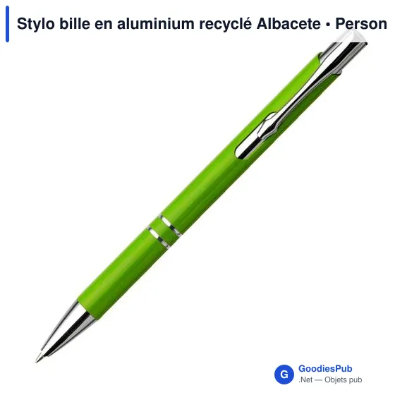 Stylo bille en aluminium recyclé Albacete - Image 5