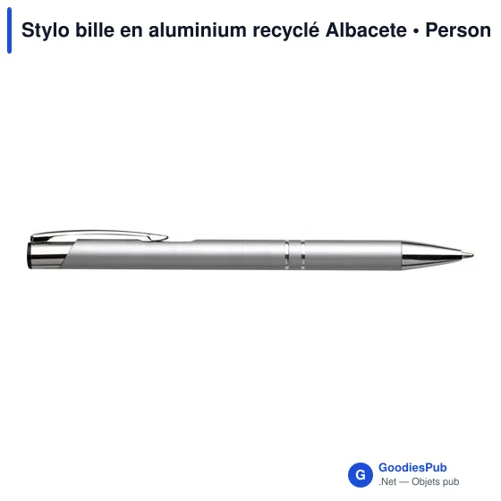 Stylo bille en aluminium recyclé Albacete - Image 6
