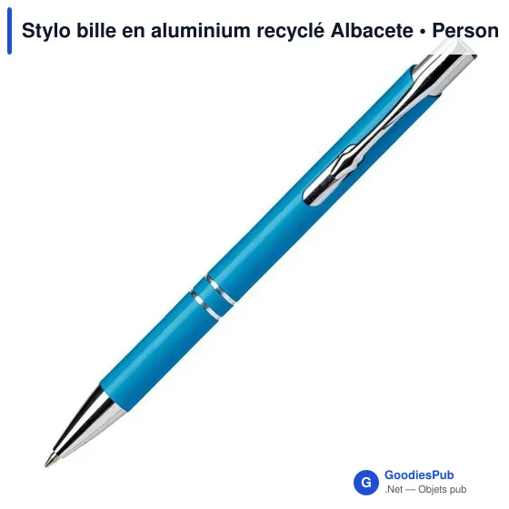 Stylo bille en aluminium recyclé Albacete - Image 7