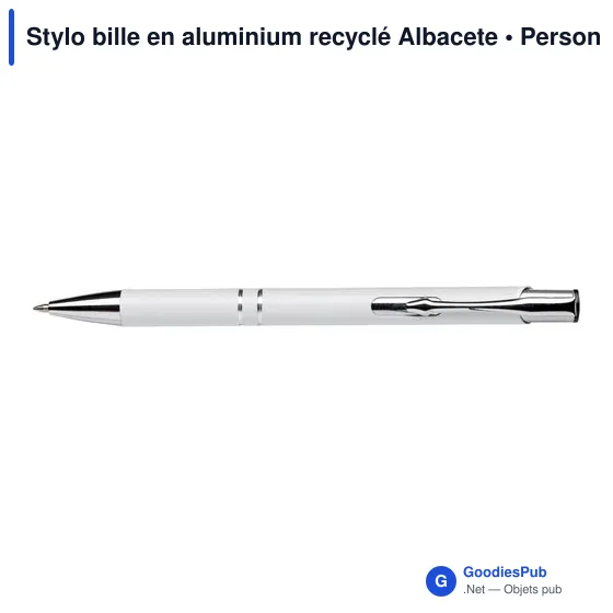Stylo bille en aluminium recyclé Albacete - Image 9