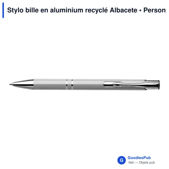 Stylo bille en aluminium recyclé Albacete - Image 10