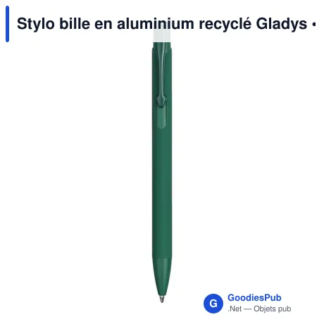 Stylo bille en aluminium recyclé Gladys