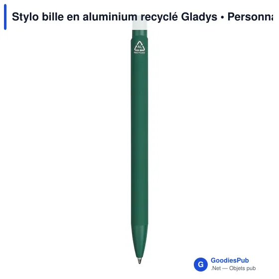 Stylo bille en aluminium recyclé Gladys - Image 11