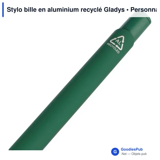 Stylo bille en aluminium recyclé Gladys - Image 3