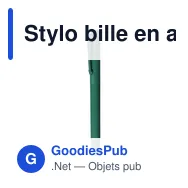 Stylo bille en aluminium recyclé Gladys - Miniature 4