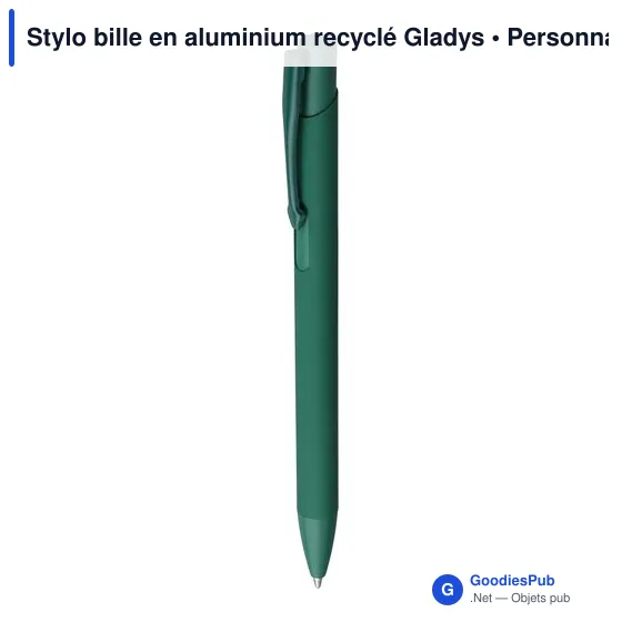 Stylo bille en aluminium recyclé Gladys - Image 4