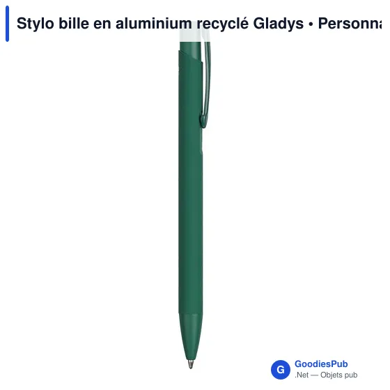 Stylo bille en aluminium recyclé Gladys - Image 6