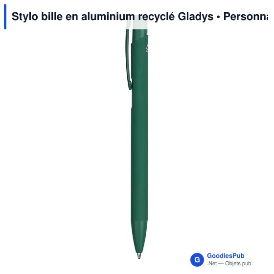 Stylo bille en aluminium recyclé Gladys - Image 7
