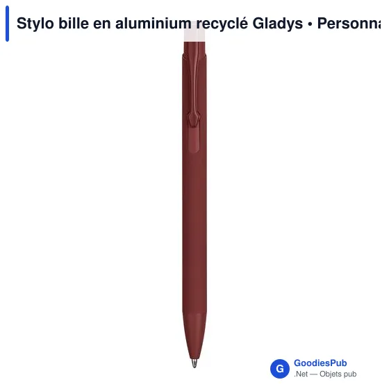 Stylo bille en aluminium recyclé Gladys - Image 9