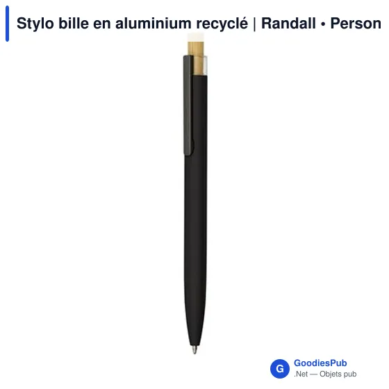 Stylo bille en aluminium recyclé | Randall - Image 11