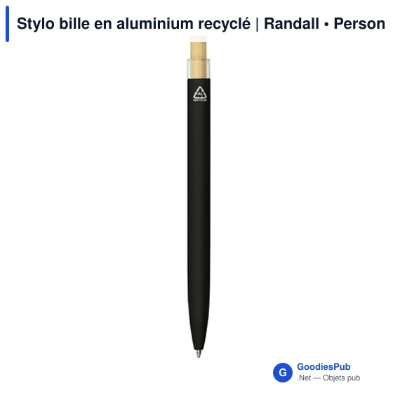 Stylo bille en aluminium recyclé | Randall - Image 12